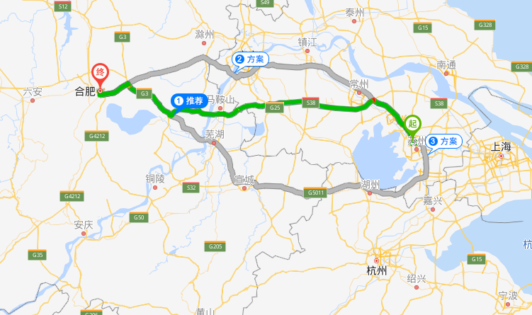 張家港到合肥物流專(zhuān)線(xiàn)行駛路線(xiàn)